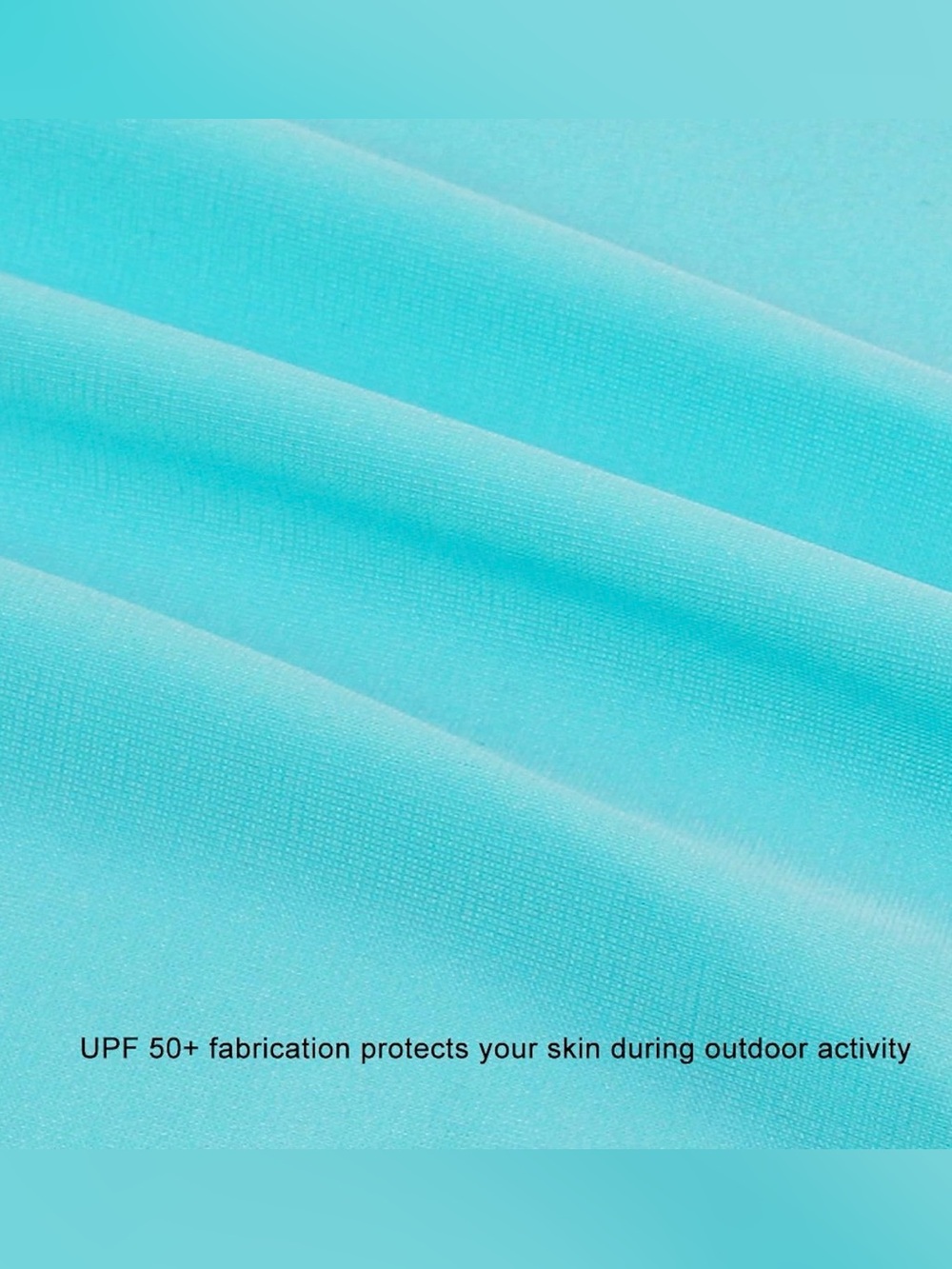 Aqua Blue Long Sleeve Half-Zip Swim Shirt - Picture 8 of 8